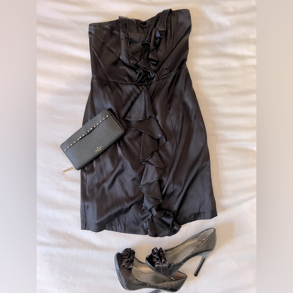Express strapless little black dress